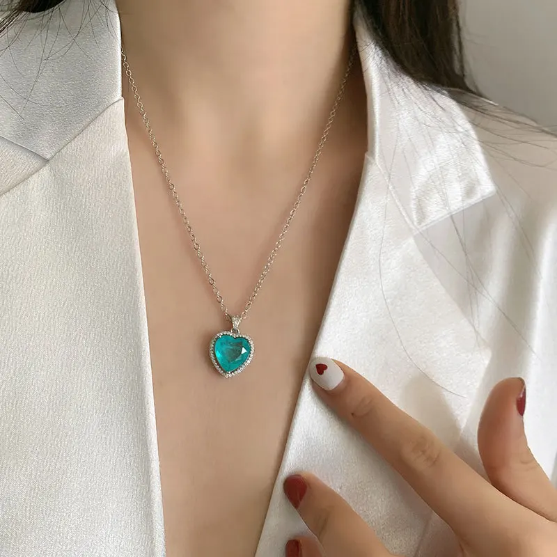 FFGems серебро создано Moissanite Параиба Турмалин драгоценный камень Бриллиантовое