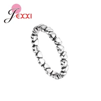 real 925 sterling silver forever love heart finger ring 925 sterling silver jewelry gift for wedding engagement party supplies