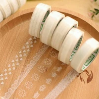 5 pcslot white lace washi adhesive masking tape diy album decorative tape kawaii stationery scrapbooking stickers