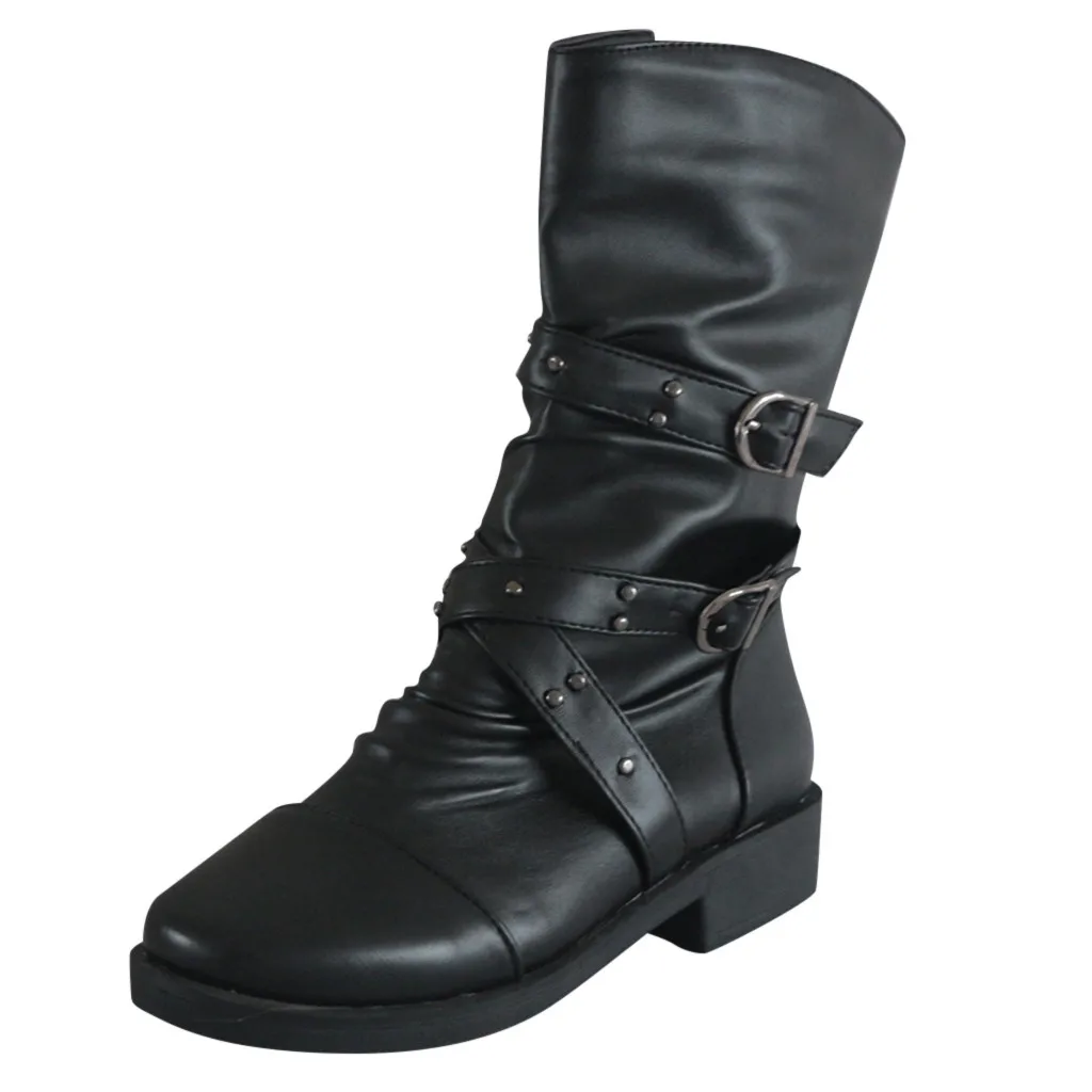 Готическая обувь ботинки ботильоны кожаная женская на плоской подошве в стиле