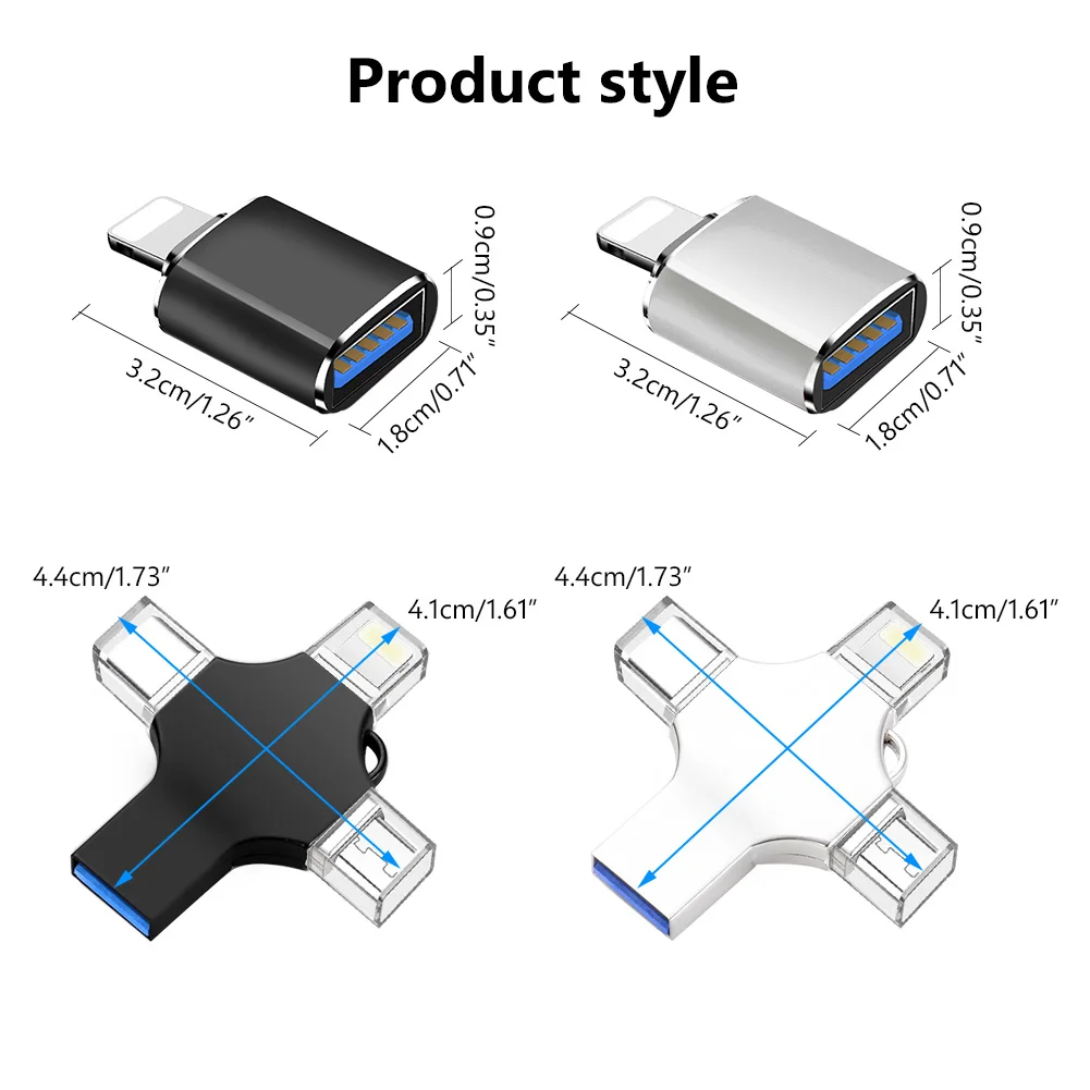 OTG 3 в 1 адаптер Type C Micro USB кабель для Apple iPhone Подходит Мобильный телефон 0 U диск кард