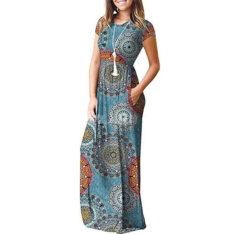 Платье женское с запахом элегантный пикантный пляжный сарафан в стиле бохо