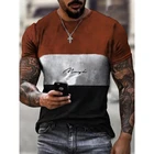 Мужская футболка в стиле ретро, модный приталенный пуловер с короткими рукавами и круглым вырезом, быстросохнущая дышащая футболка с принтом, Мужская Уличная одежда