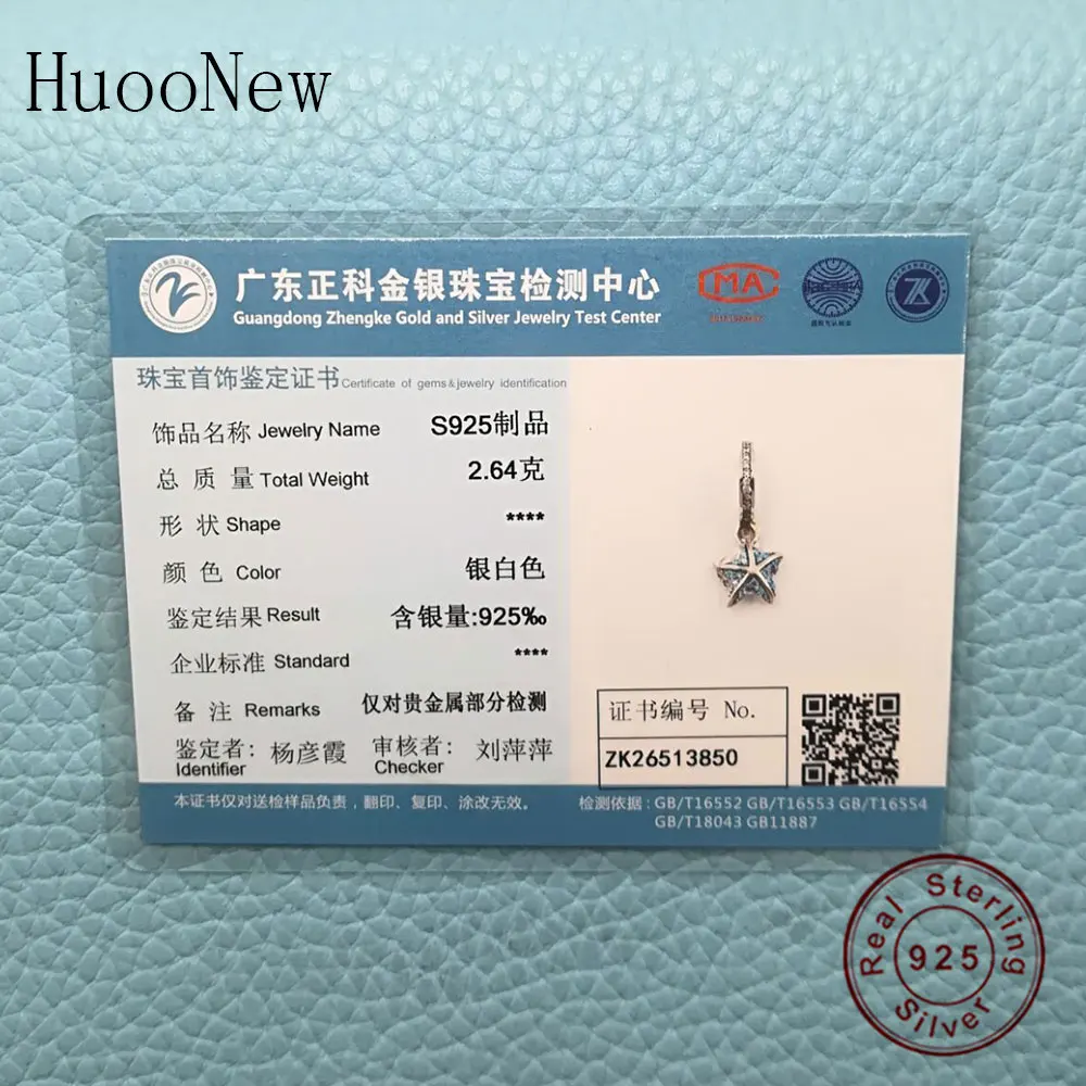 

Fit Original Pandora Charm Bracelet 925 Sterling Silver Tropical Ocean Starfish Shell Star Blue Zirconia Beads Pendant Berloque