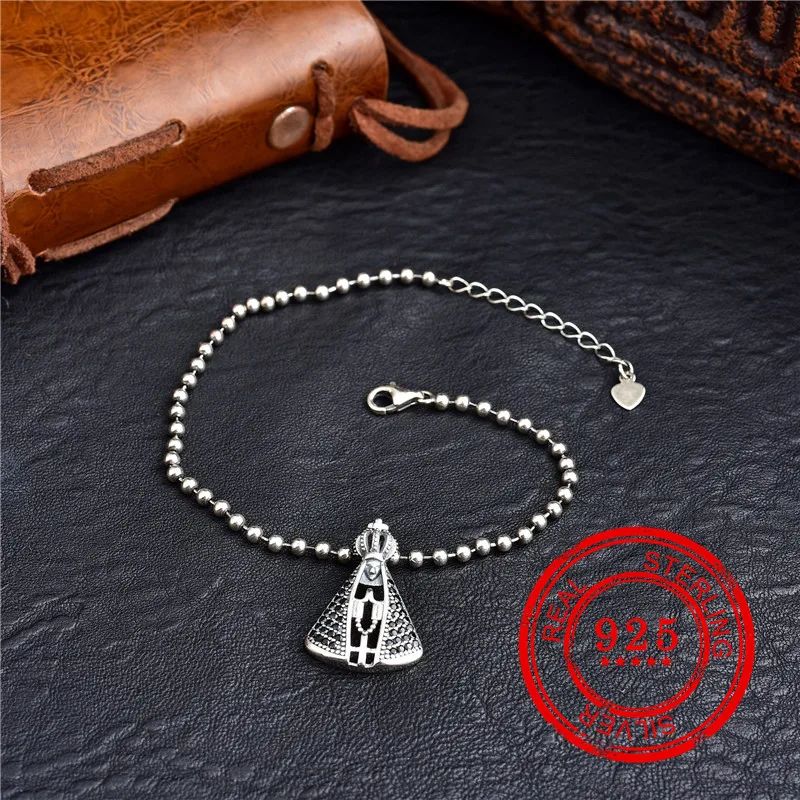

European and American popular bracelet 100% sterling silver 925 bracelet zircon inlaid pendant ladies fashion jewelry XK0077