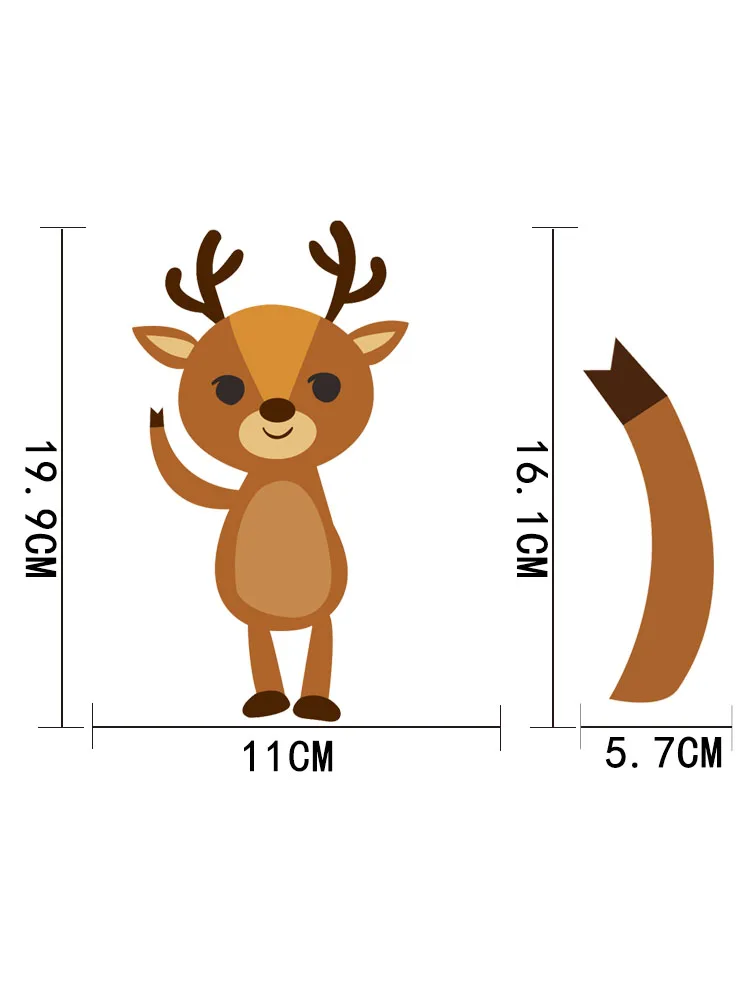 

ZTTZDY Cartoon Christmas Elk Car Rear Window Sticker Decorate YJ3-0021