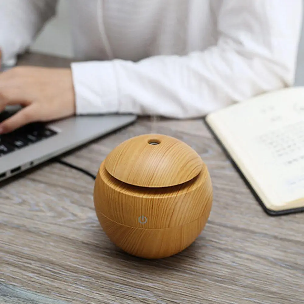 

Wood Grain Air Humidifier 130ML Essential Oil Diffuser For Home
