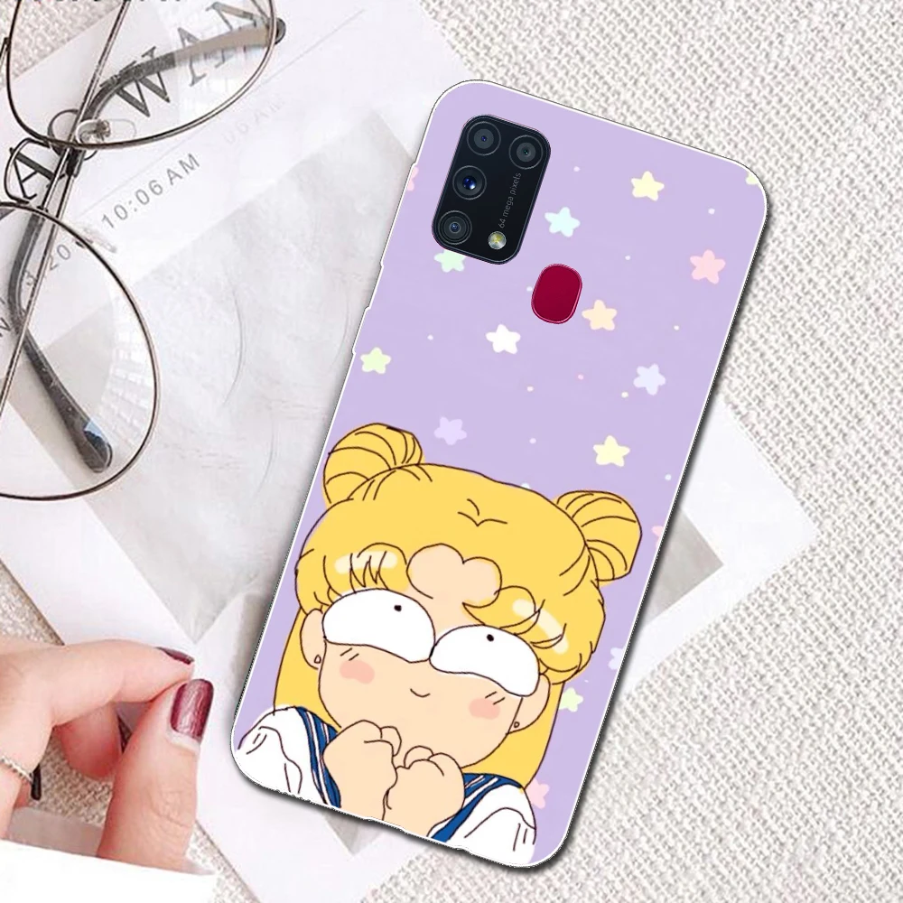 Чехол для Samsung Galaxy M31 Сейлор Мун милый аниме ТПУ силиконовый мягкий прозрачный