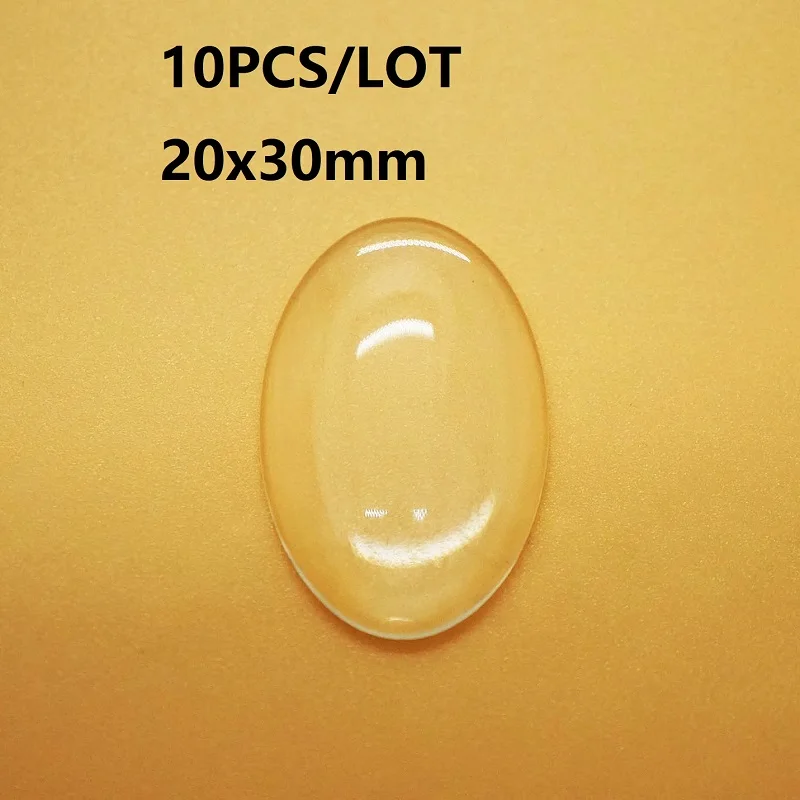 oval 10pcs 20x30mm Качественный комплект из двух предметов, 8/10/12/14/16/18/20/25 мм кабошоны круглые овальной формы сердца слезы прозрачный Стекло кабошон для DIY кулон для изготовления ювелирных изделий - Цвет: oval 10pcs 20x30mm