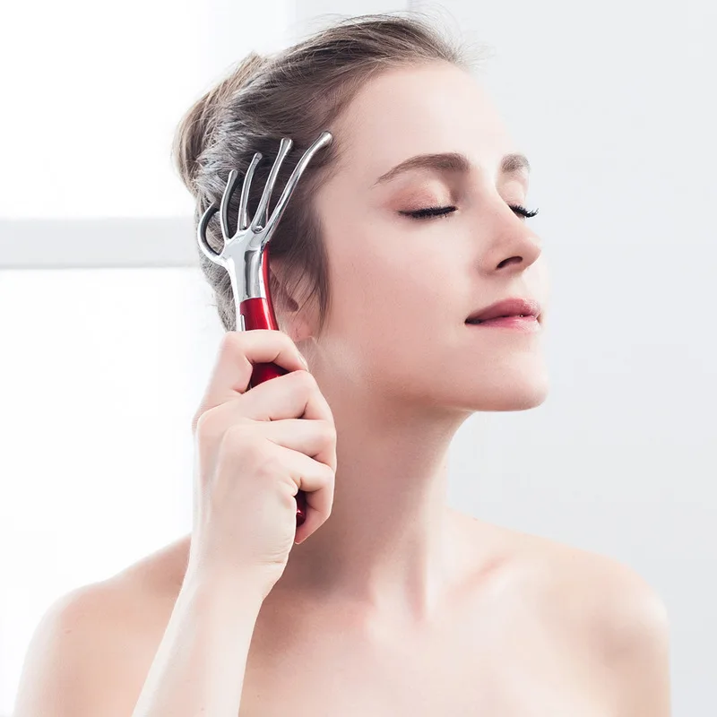 Multi-functional Gold Finger Head Massager Neck Massage Machine Five Claw Scalp Brain Vibration Electric | Красота и здоровье