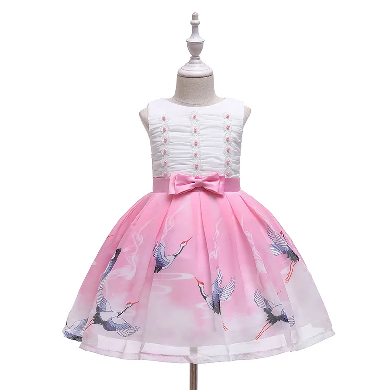 Girls Summer Dress Cartoon Print Baby Girl Costume Princess Christmas Party Cute Tutu 2 3 4 5 6 7 8 Years Kids Clothing | Детская одежда