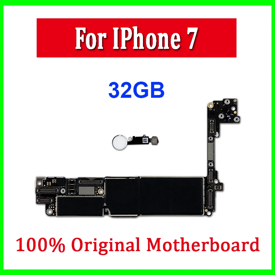 32 Гб 128 ГБ 256 ГБ для iphone 7 материнская плата с сенсорным ID оригинальная разблокированная для iphone 7 материнская плата с логической платой IOS