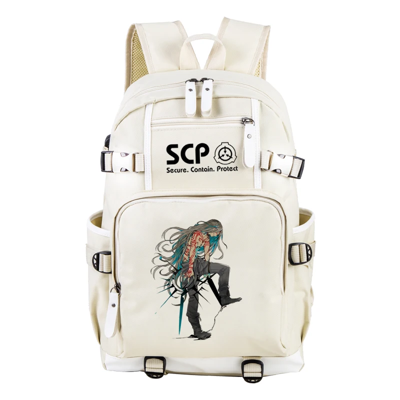 Ранец SCP для мальчиков и девочек бежевый с USB-портом путешествий | Багаж сумки