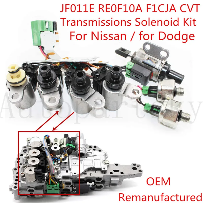 Подлинная JF011E RE0F10A F1CJA клапан тела соленоиды для Nissan Altima sentra Dodge ремонт автомобиля аксессуары