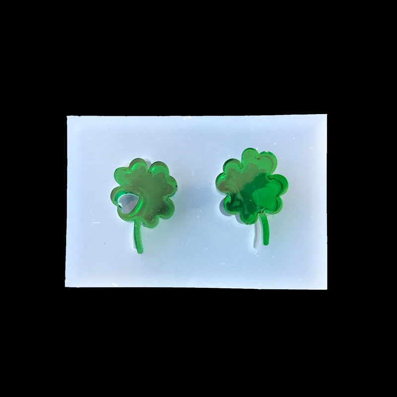 1pcs UV Resin Jewelry Liquid Silicone Mold Small Clover Resin Charms Pendant Molds For DIY Intersperse Decorate Making Jewelry