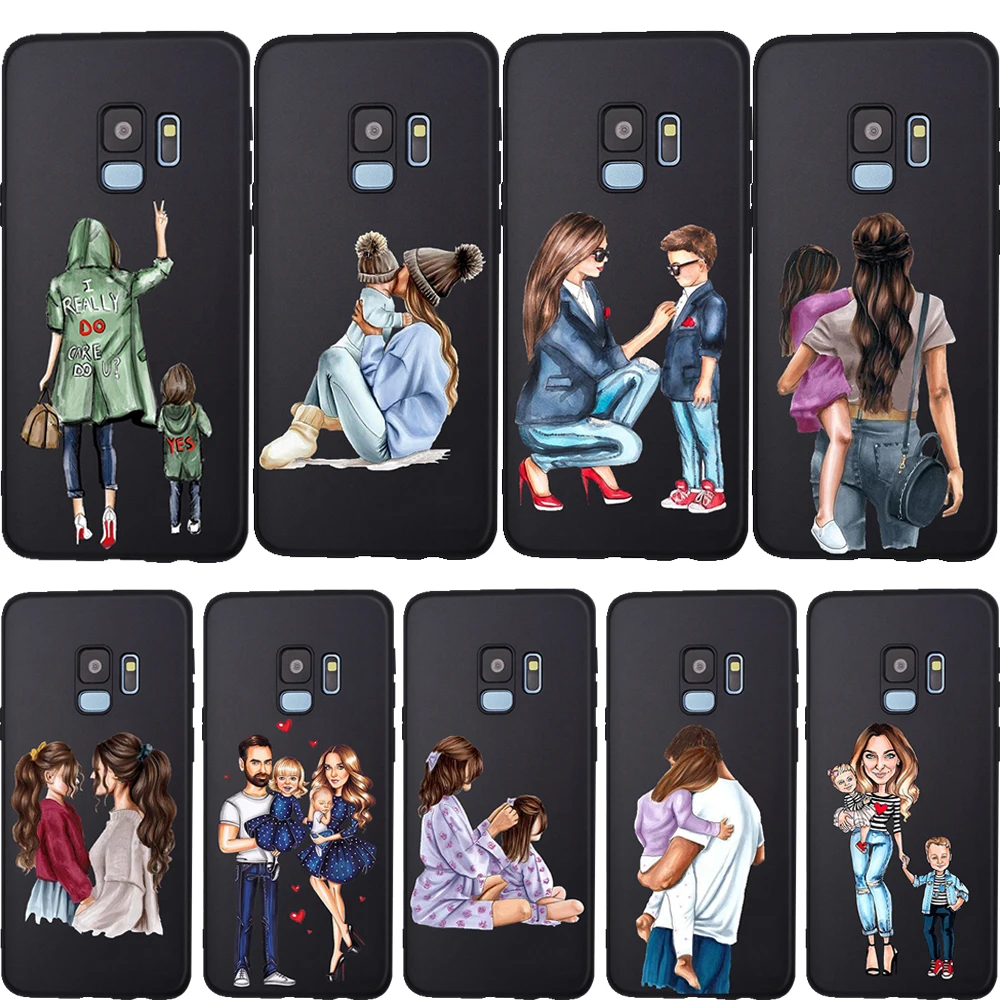 Чехол для телефона с изображением девушки супер мамы ребенка папы Samsung Galaxy A7 2018 A10