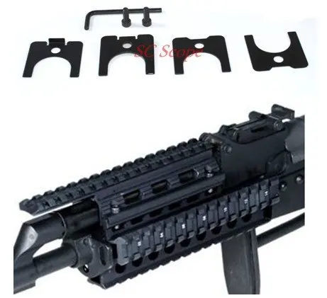 Вектор Оптика Тактический AK 47/74 рис Handguard Quad Системы крепление Железнодорожный Обложка гвардии Gun аксессуары