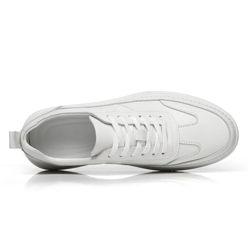 Дизайнерские мужские белые туфли оригинальные однотонные высококачественные