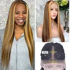Парик из натуральных бразильских волос с детскими волосами 13x1, парики с прямыми T-образными деталями, парики плотностью 150% для женщин