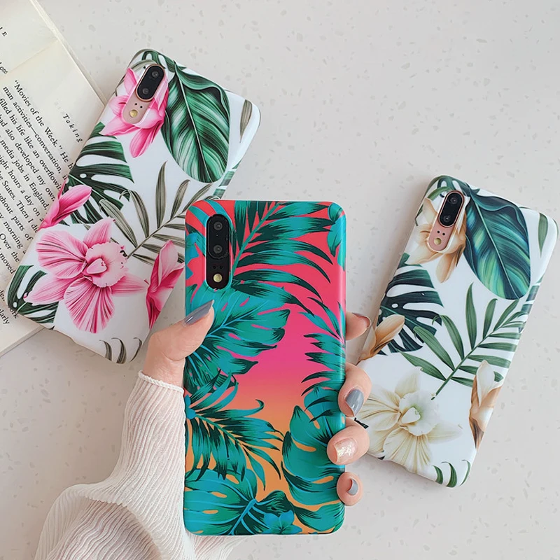 Геометрический мраморный цветок лист чехол на для huawei P20 P30 lite Pro винтажный Мягкий Силиконовый ТПУ чехол на для huawei mate 20 lite Pro на для Хуавей П20 П30 Мейт 20 Лайт про