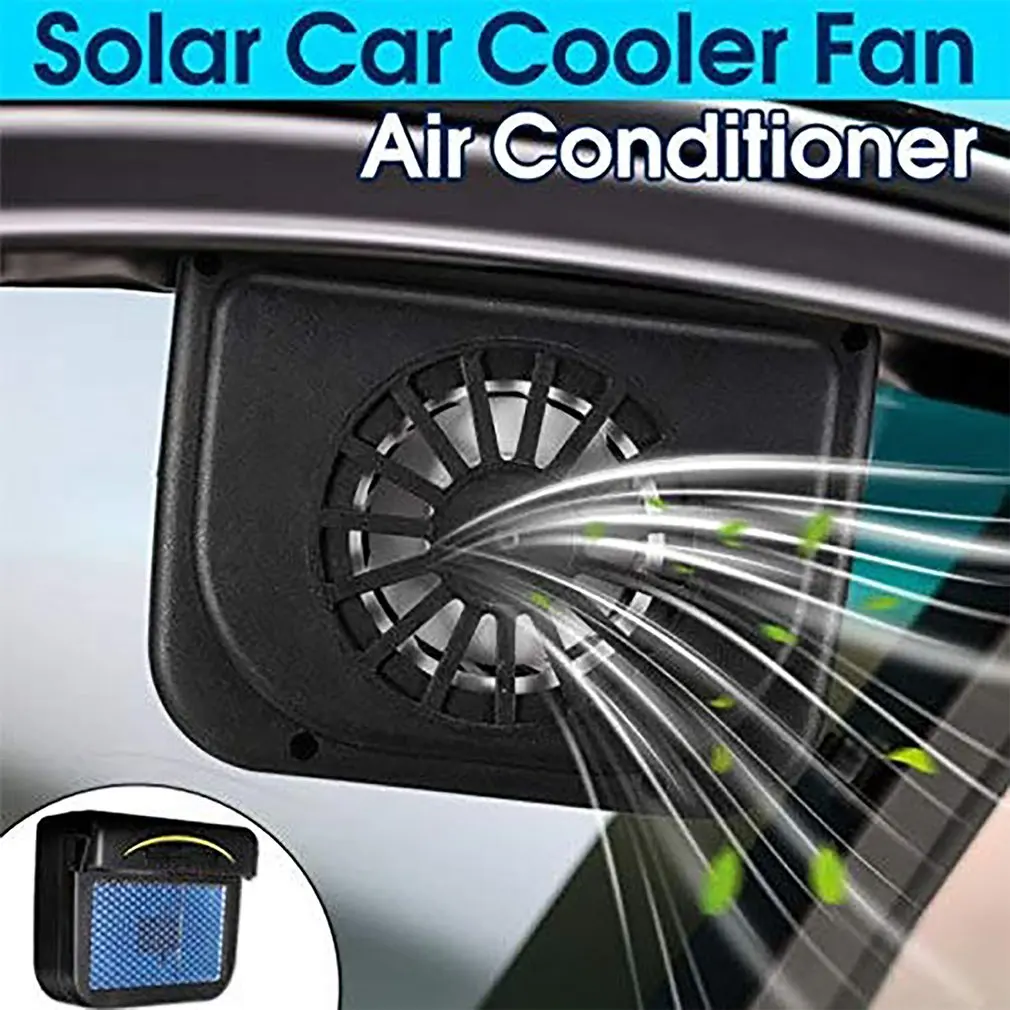 

Solar Fan Car Cooler Deodorization Detoxification Demisting In Rainy Days Protect Appliances Air Convection