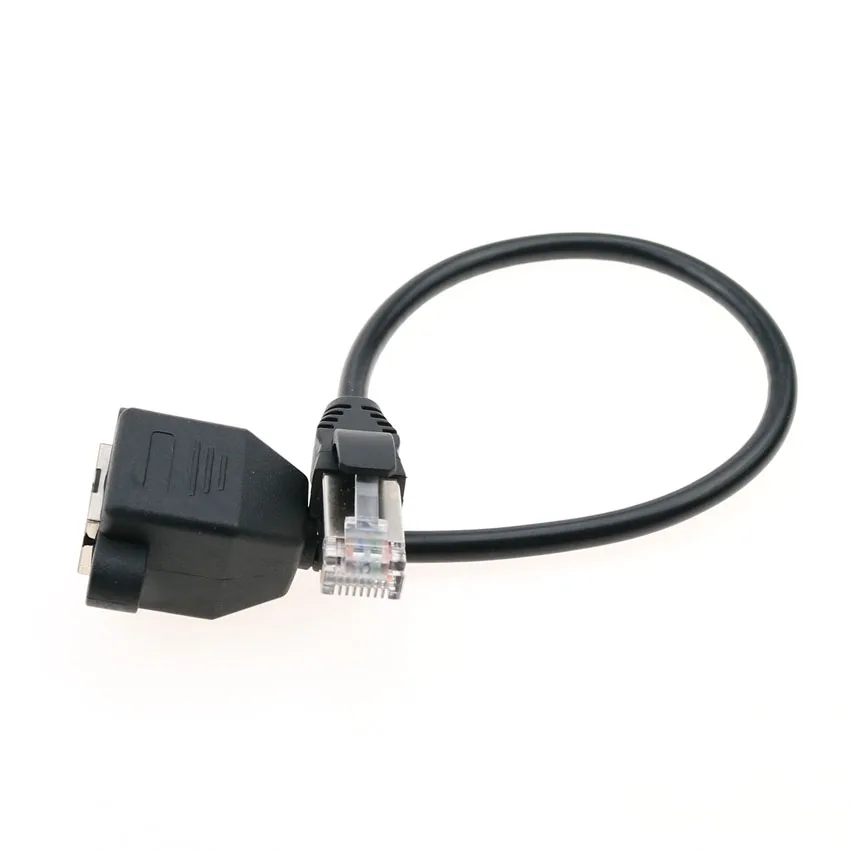 YuXi 30 см 8 контактный кабель RJ45 штекер гнездо винтовая панель крепление Ethernet LAN