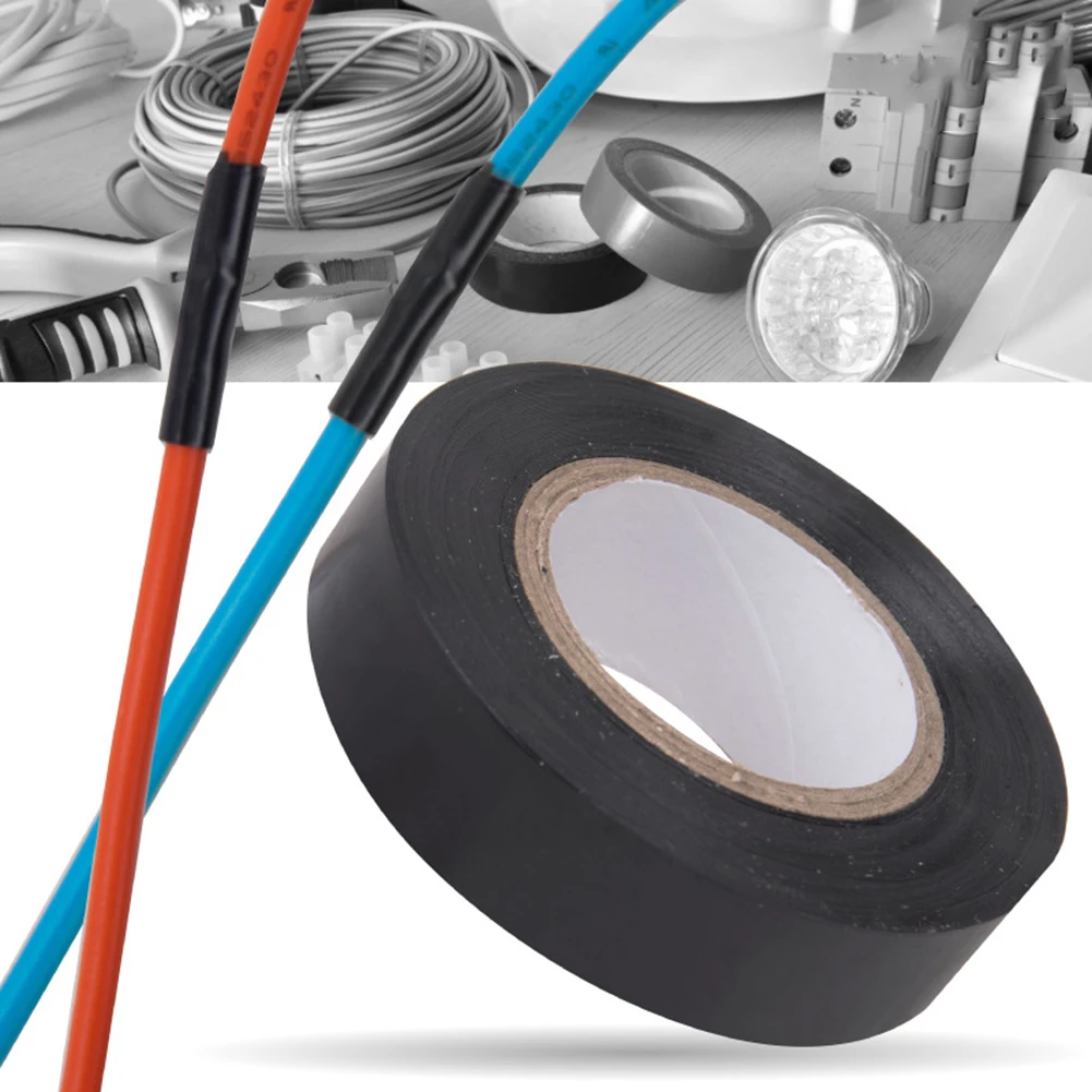 

20m PVC Electrical Tape Flame Retardant Insulating Tape Waterproof Black
