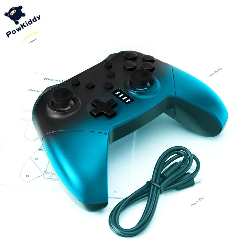 

POWKIDDY For Switch Wireless Controller HD Vibration Small 6Axis Gyro Sensor Dual Vibration Function TURBO Continuous Bluetooth