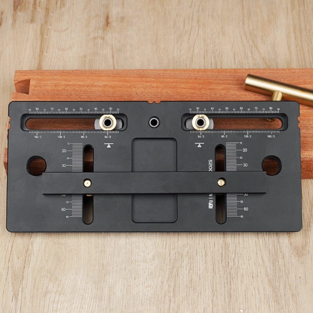 

Cabinet Door Aluminum Alloy Professional Drill Guide Punch Locator Home Durable Woodworking Tool Manual Hole Jig Multifunctional