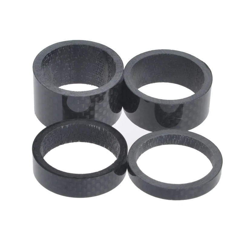 

4PCS full carbon 28.6/31.8mm bicycle carbon spacer hollow Ultra light headset parts cycling Washer Bicycle Headset Stem Spacers