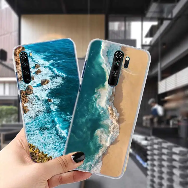Чехол для Redmi Note 7 8 8T 9S прозрачный чехол с принтом голубым небом пляжем 9 10 Pro Max 10S 6 5