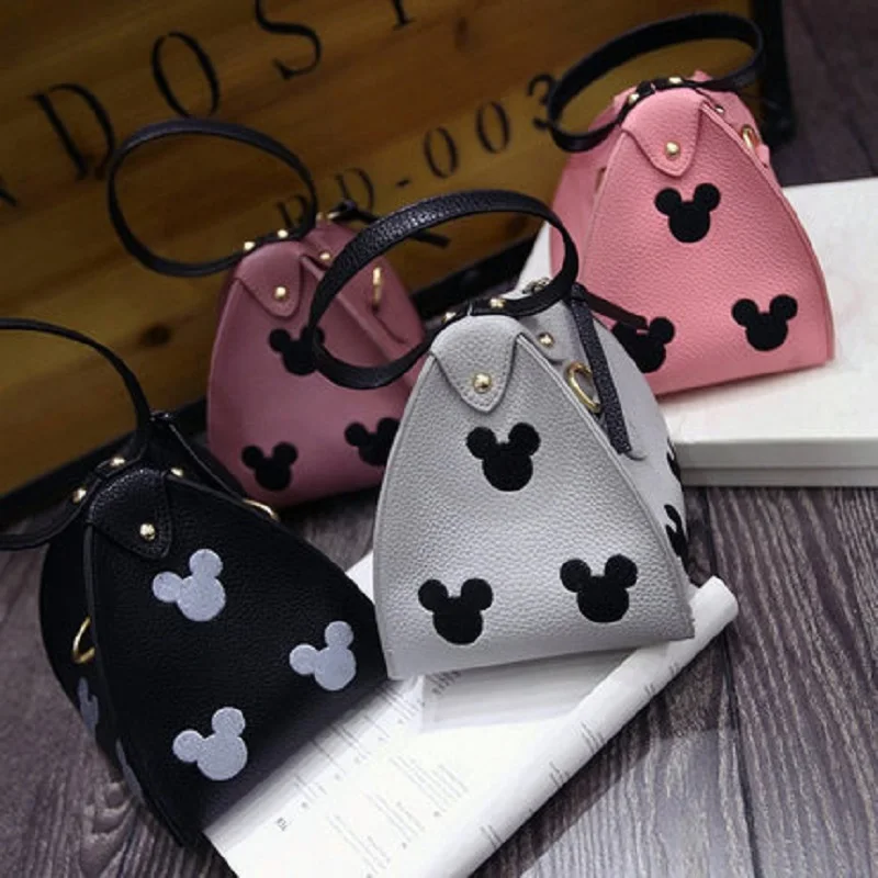 Женская мини сумка с треугольным фонариком Сумочка d в форме Микки Zongzi через