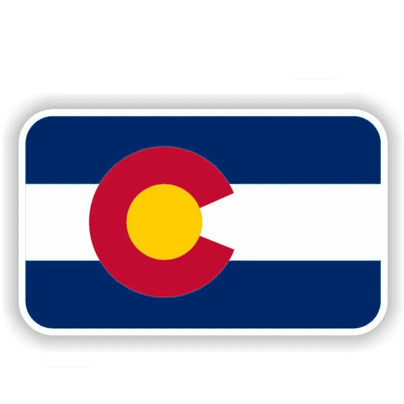 

Car Sticker Accessories Colorado USA Flag Waterproof PVC Decal Decoration ZWW-2717, 13.1cm * 7.7cm