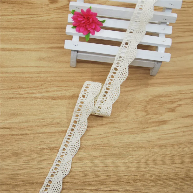 Хлопковая кружевная отделка 18 мм ткань цвета слоновой кости аксессуары для шитья