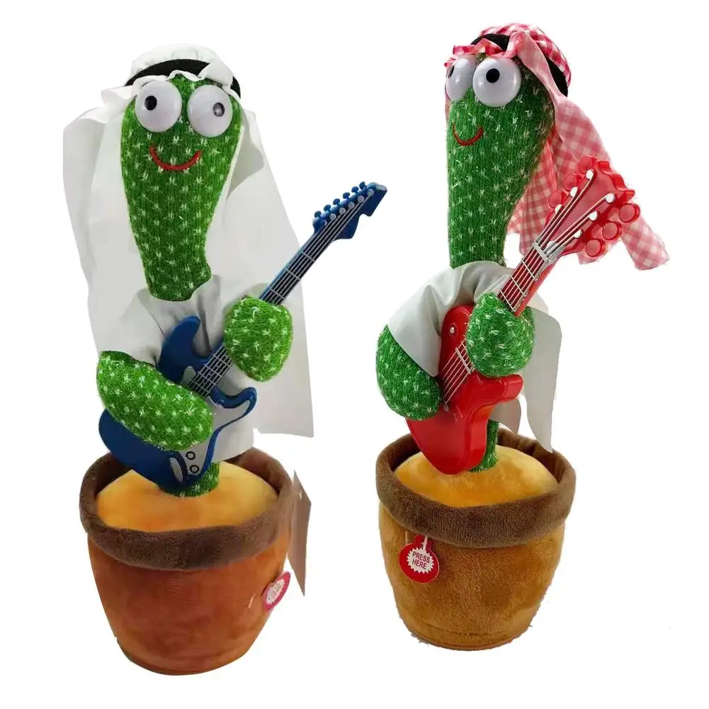 

8 Songs Dancing Cactus Toys Speak Arabian Cloth Electronic Plush Toys Twisting Singing Dancer Talking Novelty Funny Music Gifts