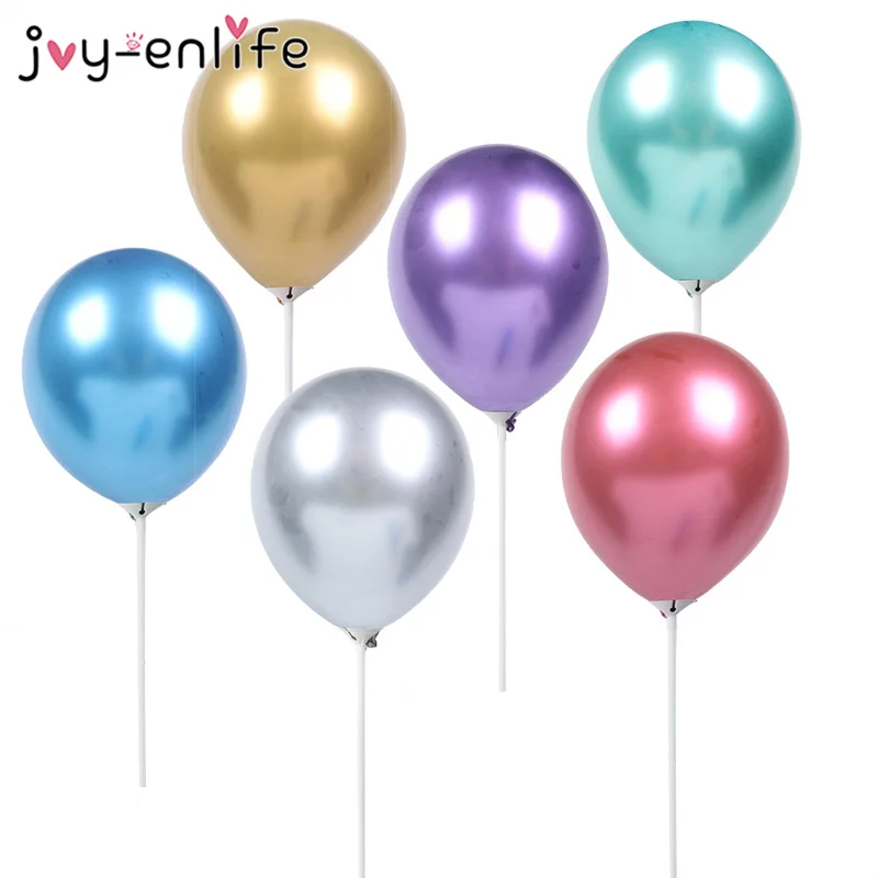 

5inch Metallic Chrome Balloon Cake Topper Decoration Baby Shower One Kids Adult Birthday Wedding Party Cake Decorations Gifts