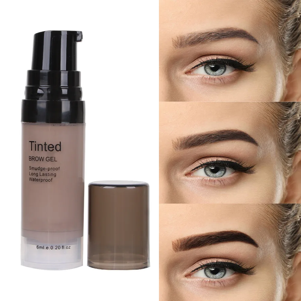 Водостойкий гель для бровей макияж хна тени тинт натуральный увеличитель крем