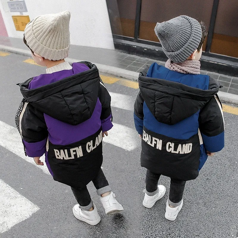 2019 новые модные зимние куртки с капюшоном парки для мальчиков-подростков одежда