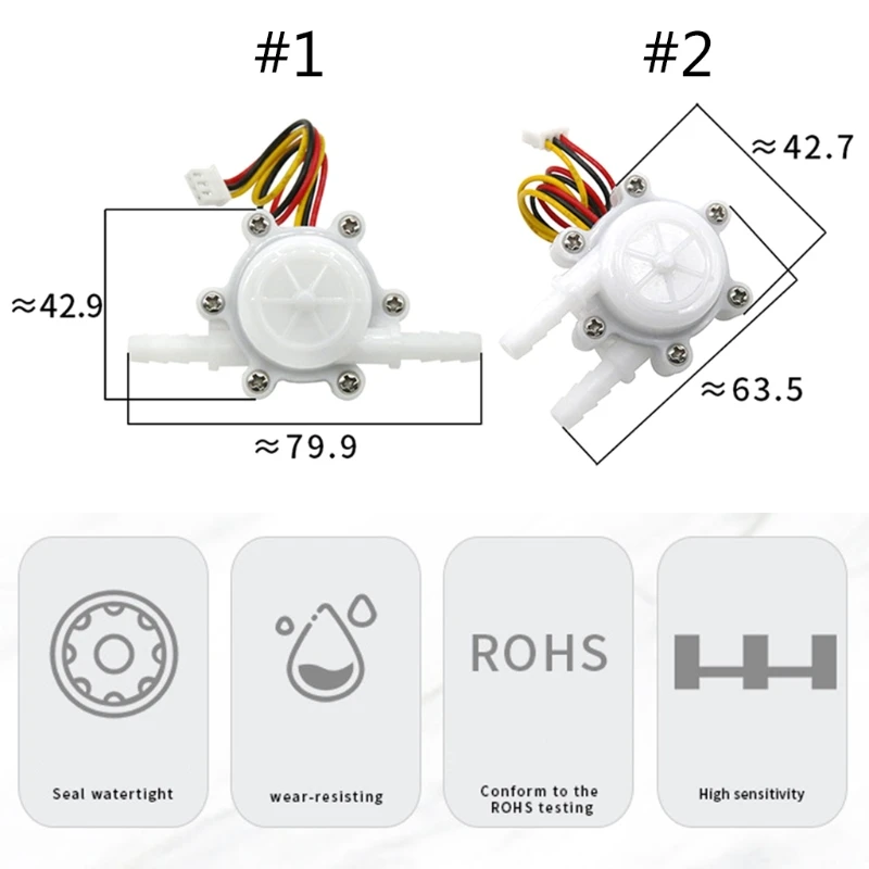 

Coffer Maker Water Flow Monitor 0.1-5L/min 1.75Mpa 7mm Voltage DC 3.5-24V N0PF