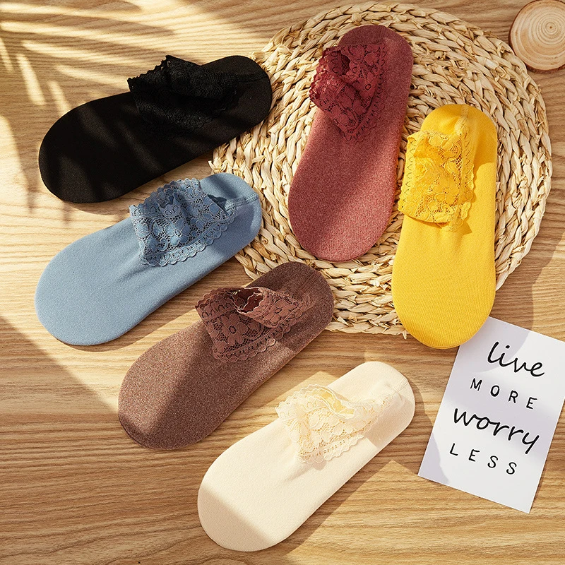 

Anti-Slip Lace Socks With Fleece Winter Warm Soft Plush Fleece Socks Floor Sleeps Socks for Women FS99