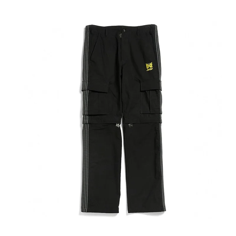 

Black AWGE Needles Cargo Pants Men Women 1:1 Best Quality Girls Don’t Cry Butterfly Embroidery Joggers Drawstring Sweatpants