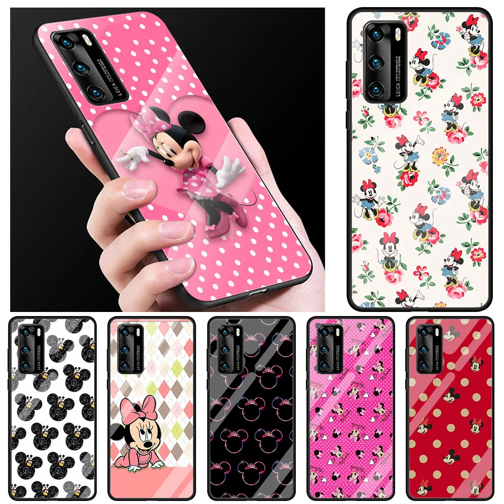 

Стеклянный чехол в горошек для Huawei P30 Lite P40 P20 Y7 2019 Y9a Y8p Y8s