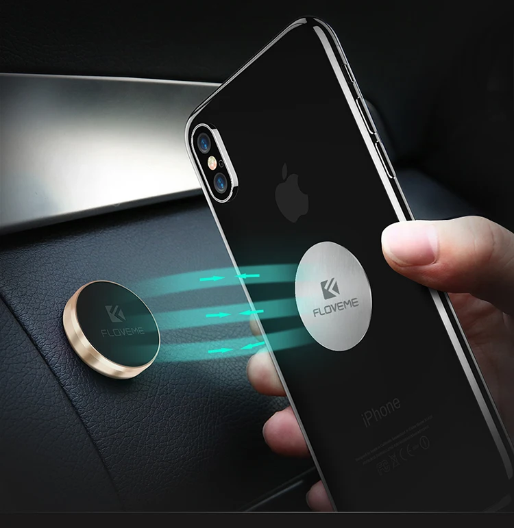 FLOVEME магнитный автомобильный держатель для телефона на магните для iPhone X samsung Xiaomi магнитный держатель для телефона в автомобиль для мобильного телефона, автомобильный держатель, подставка