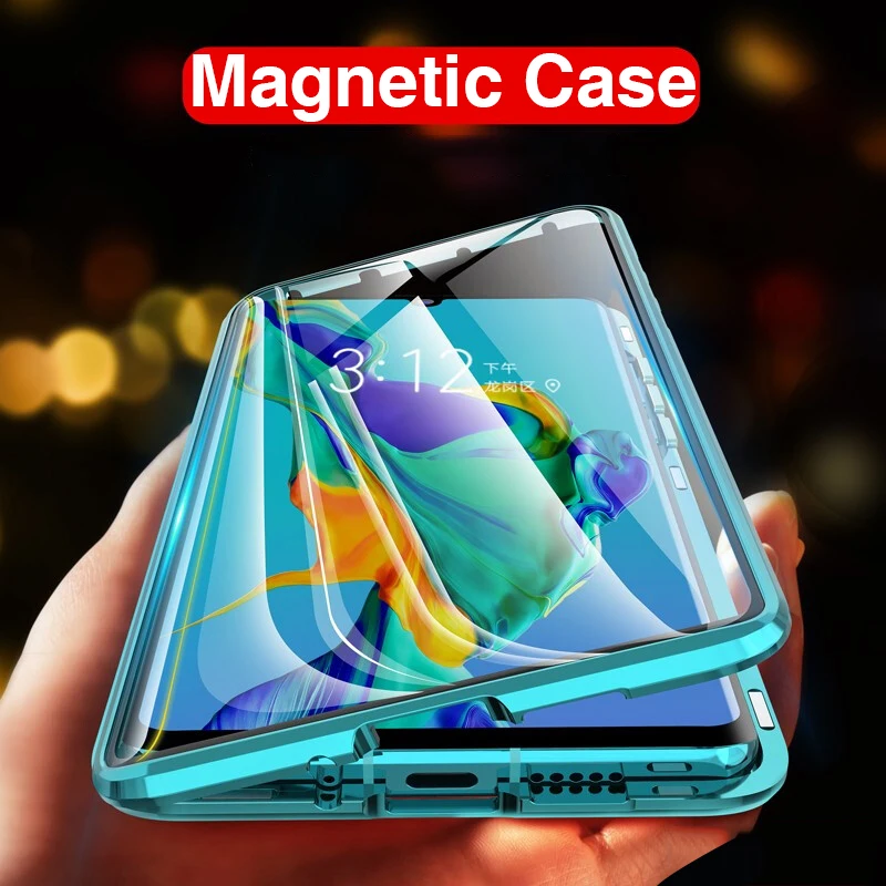 Магнитный чехол для телефона для huawei P30 Lite P30 светильник P 30 Чехол 3D Жесткий спереди и длинное сзади магнит металлическая крышка для huawei честь 20 Pro/Mate 10 Lite