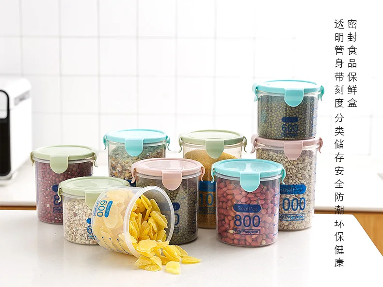 Кухонный прозрачный герметичный резервуар для хранения пищевых продуктов с