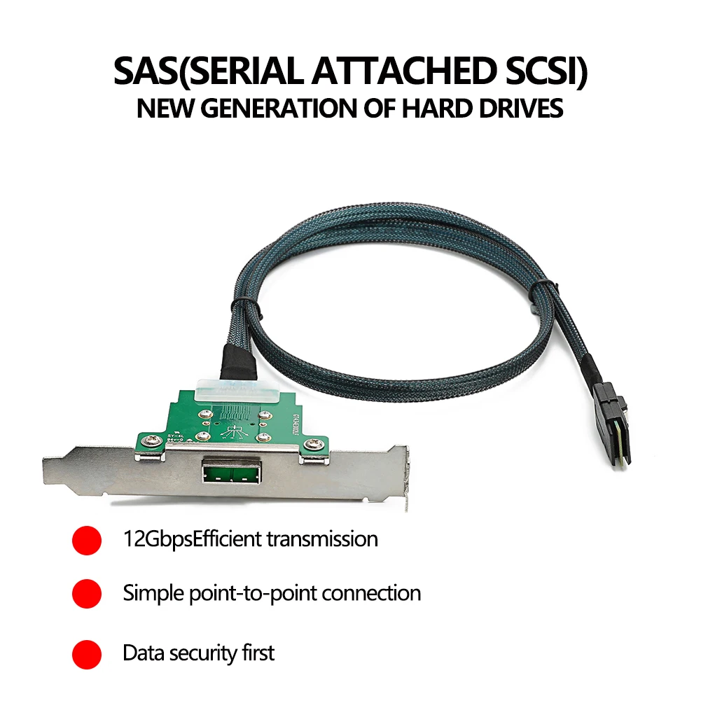 

H0502 SAS Server Power Cable Data Transfer Wires SFF-8088 SFF-8087 Computer Hard Drive Splitter Connect Data Cable PC Desktop