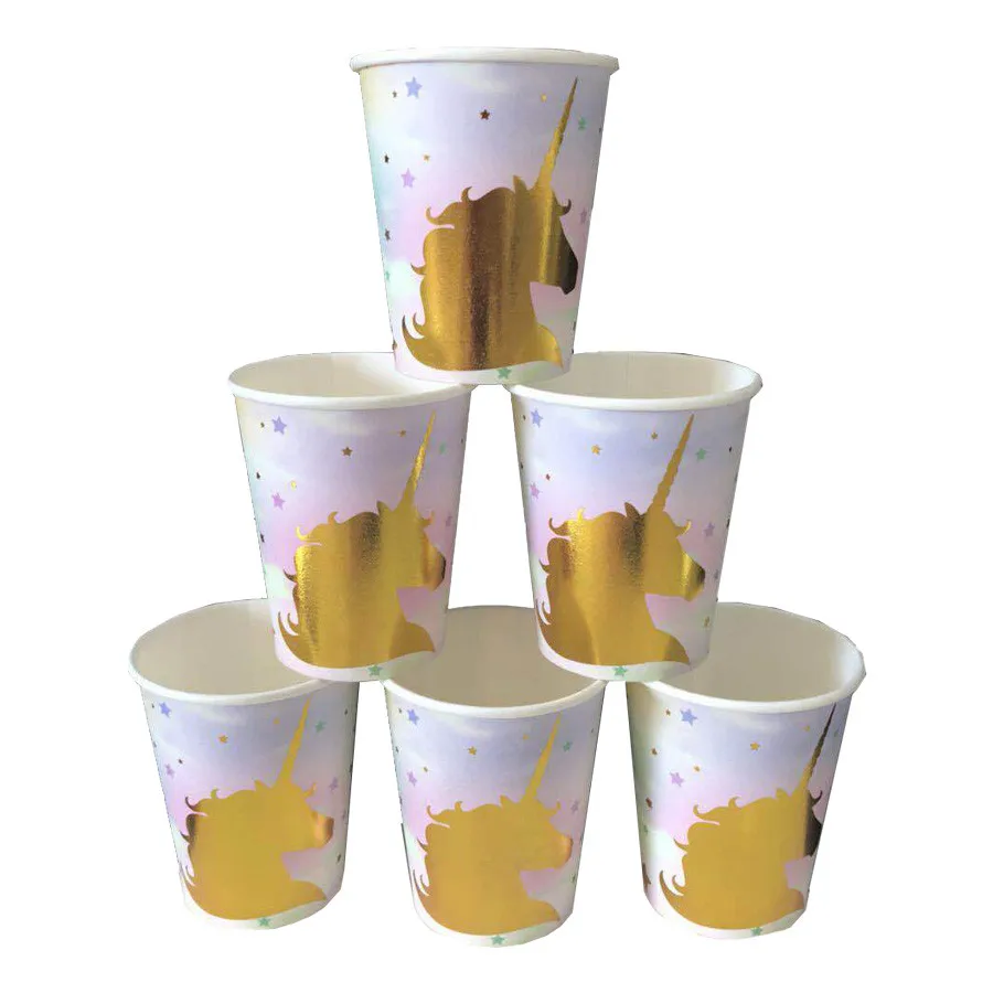 Единорог Тема Бумажный Стаканчик Дети День Рождения мультфильм Животные тема