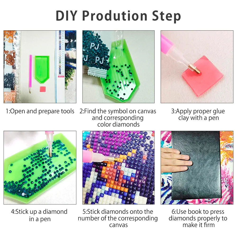 

5D Diamond Painting Cross Stitch "Animal Color Cat" DIY Diamond Embroidery Full Drill Diamond Painting Kit Rhinestone of Picture