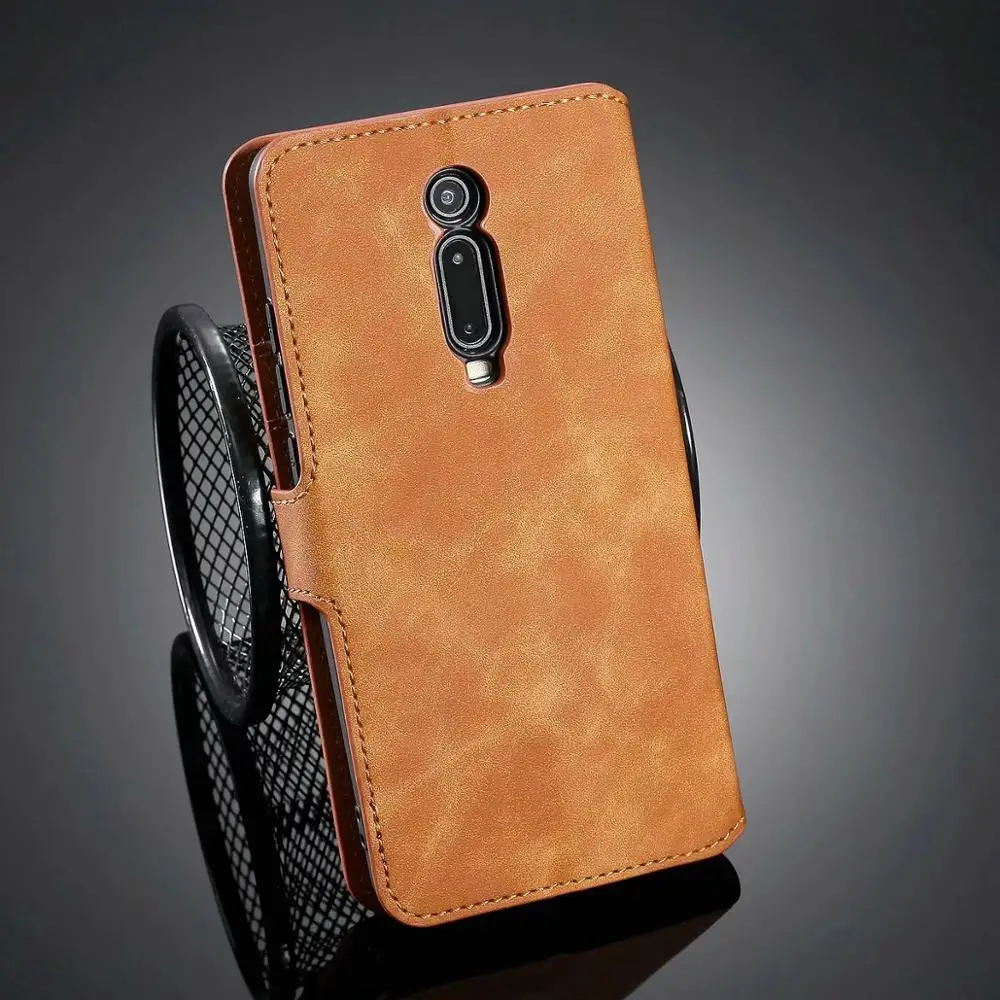 Кожаный чехол-книжка в стиле ретро для Xiaomi mi Pocophone F1 9T Pro Red mi 7A K20 Note 10 8T 8 7 CC9, бумажник с 3 отделениями для карт, чехол Poco Funda