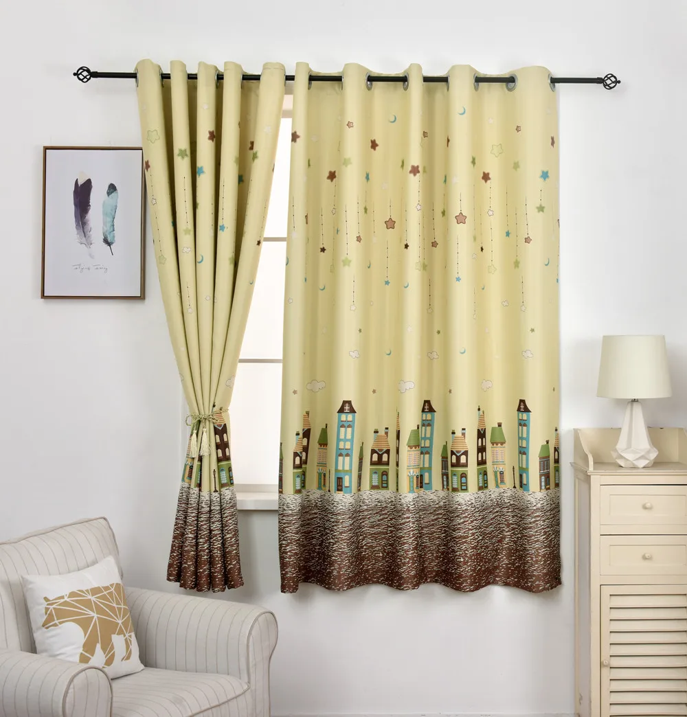 Детские занавески с мультяшным замком затемняющие шторы для детской спальни